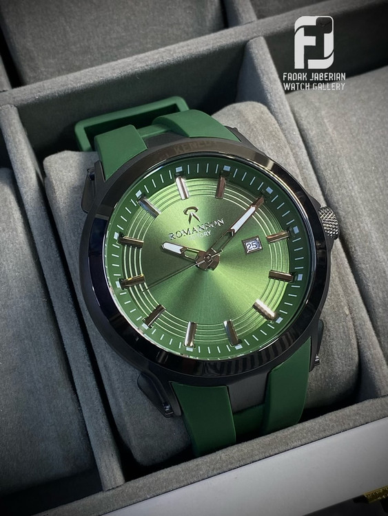 ساعت مچی مردانه رمانسون کلاسیک اسپرت رنگ سبز