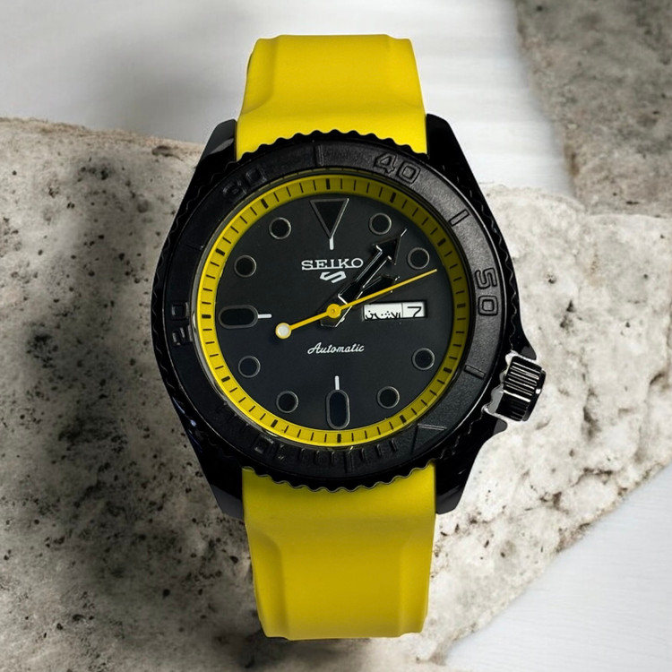 ساعت مچی سیکو مردانه/پسرانه قاب ریز (زرد)