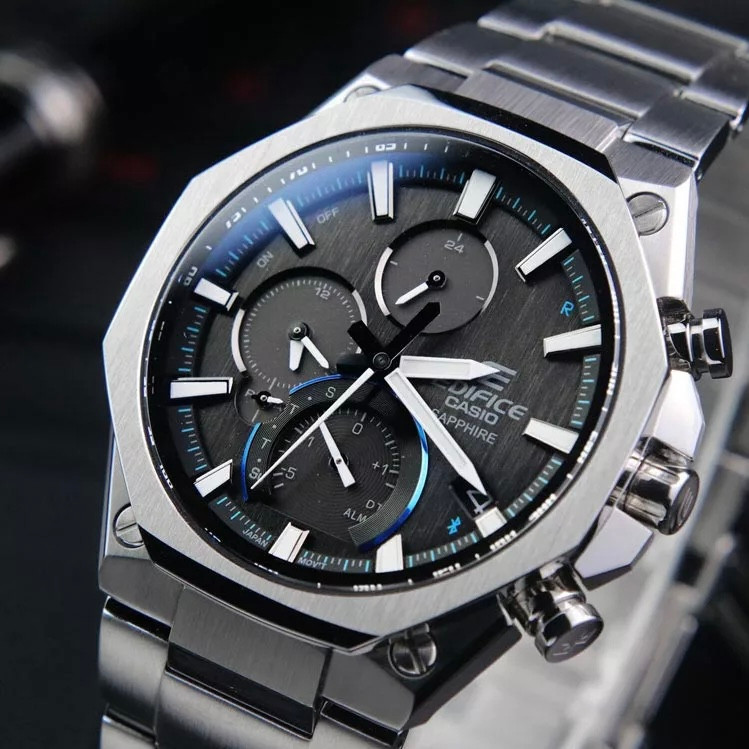ساعت مچی مردانه کاسیو ادیفایس casio edifice EQB-1100D-1A بند و قاب استیل