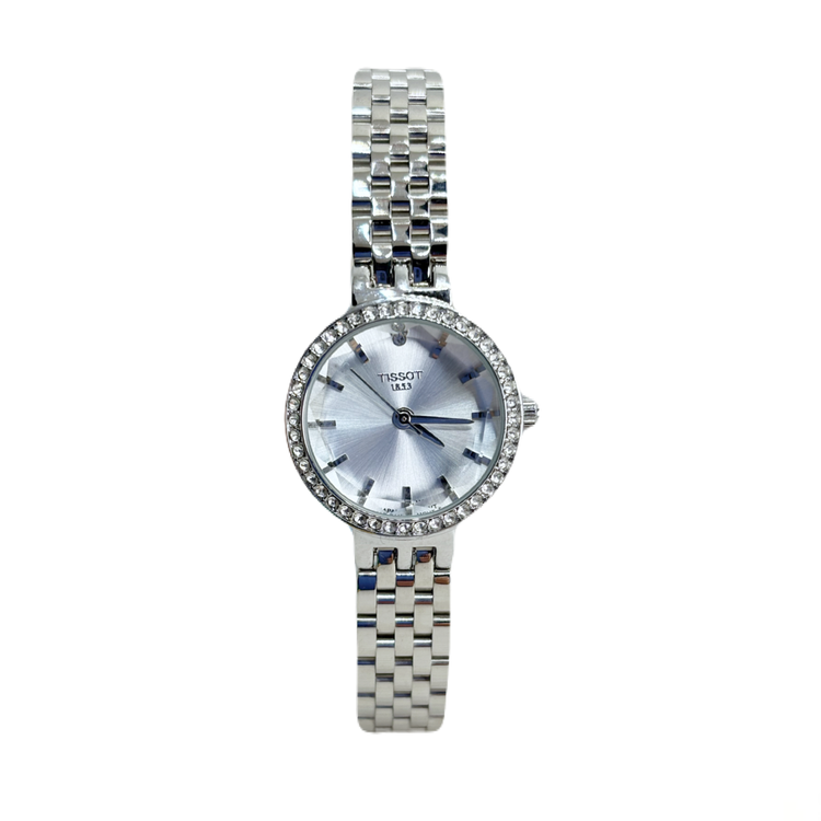 خرید ساعت مچی زنانه تیسوت ظریف بند استیل نگین دار