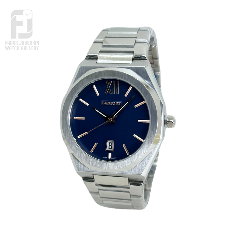 ساعت مچی مردانه لدفورت اورجینال کلاسیک صفحه سورمه ای کد ۳۹5
