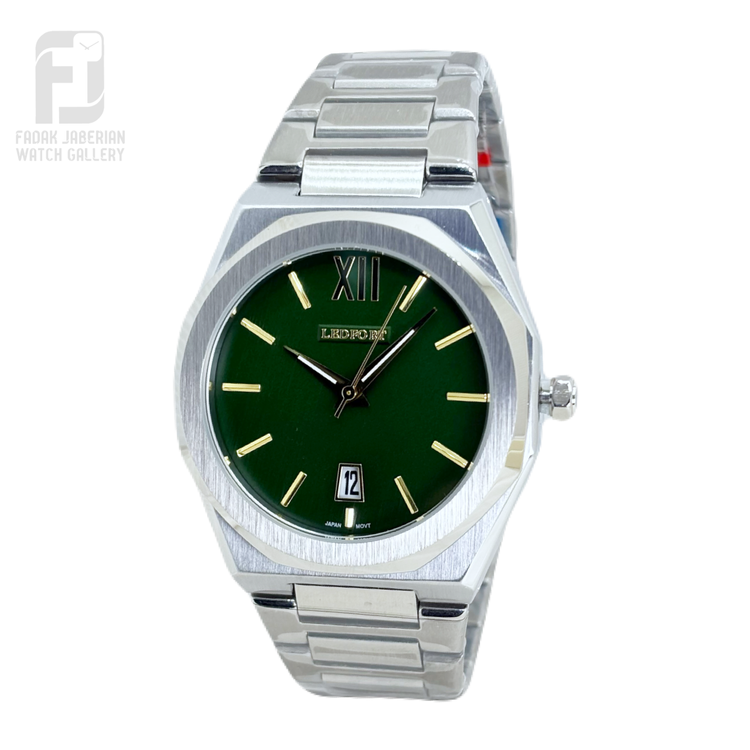 ساعت مچی مردانه لدفورت اورجینال کلاسیک صفحه سبز کد ۳۹6