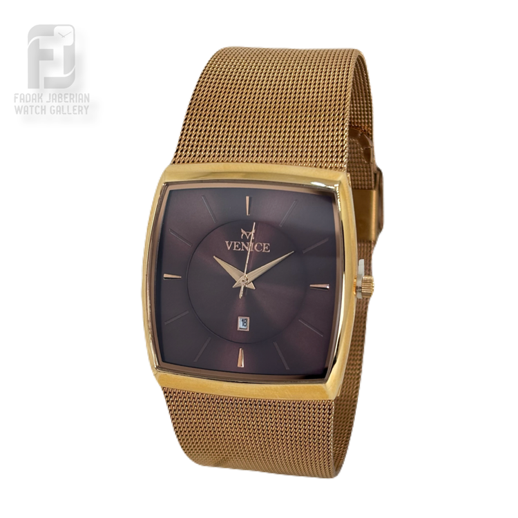 ساعت مچی مردانه ونیز اورجینال مربع کد ۴۰7