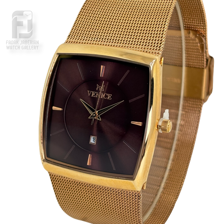 ساعت مچی مردانه ونیز اصلی مربع