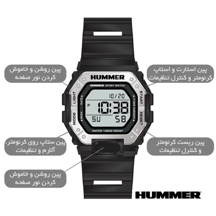 قیمت ساعت مچی تک زمانه مردانه هامر اورجینال مدل 1442