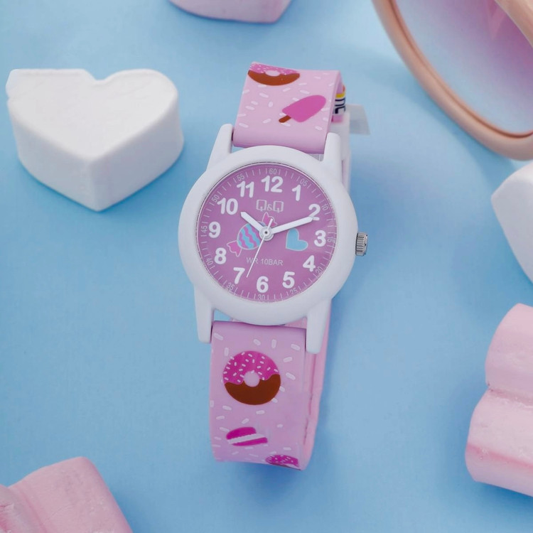 خرید ساعت مچی عقربه ای دخترانه کیو اند کیو مدل VR99J011Y