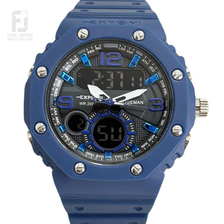 خرید ساعت مچی مردانه دوزمانه اکسپونی ضد اب