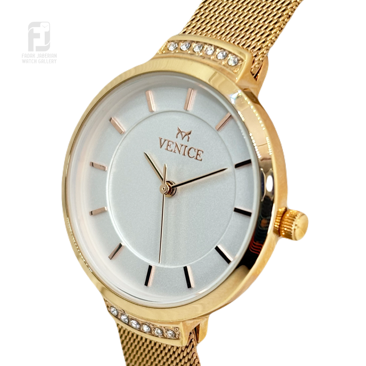 ساعت مچی زنانه VENICEنیز رنگ رزگلد کد۵۱8