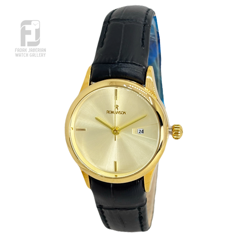 ساعت زنانه رومانسون بند چرمی ارزان قیمت