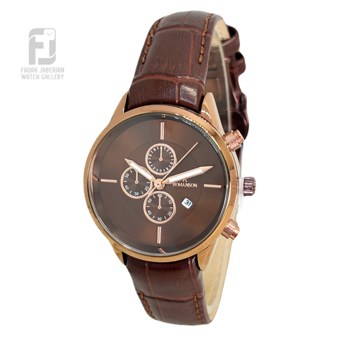 ساعت زنانه romanson بند چرمی کد ۵۷3