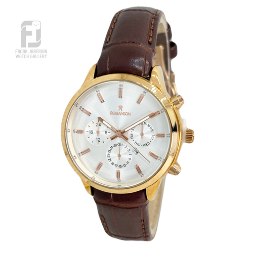 ساعت زنانه romanson بند چرمی کد ۵۷8