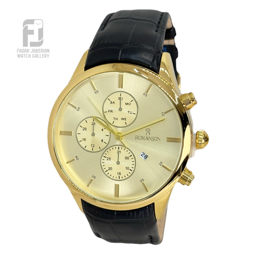ساعت مچی مردانه رومانسون بند چرمی کد ۵۸4