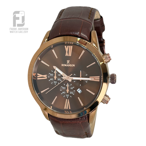 ساعت مچی مردانه رومانسون بند چرمی