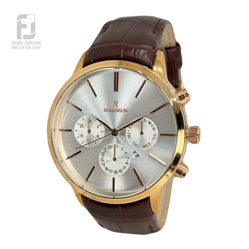 قیمت ساعت مچی مردانه رومانسون بند چرمی کد ۵۸6