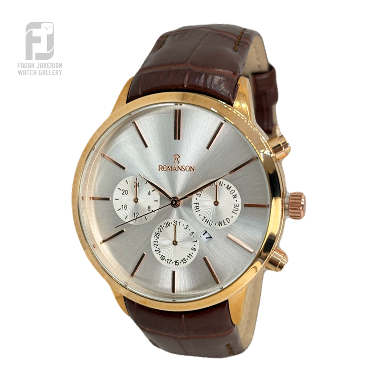 قیمت ساعت مچی مردانه رومانسون بند چرمی کد ۵۸6