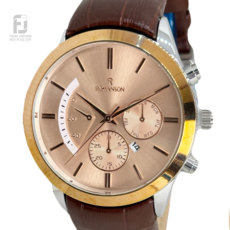 خرید ساعت مچی مردانه رومانسون بند چرمی ارزان