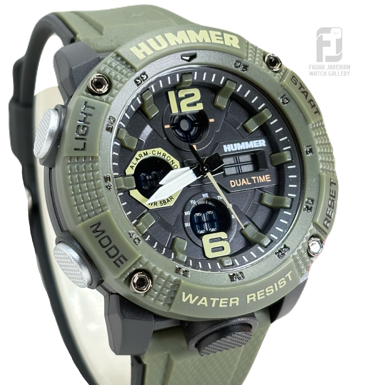 خرید ساعت مچی دو زمانه مردانه Hummer اورجینال مدل 6588-G