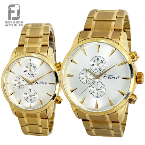 ساعت مچی ست زنانه و مردانه برند ونیز اورجینال کد۶۱۴