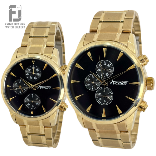 ساعت مچی ست زنانه و مردانه برند ونیز اورجینال مدل 80075