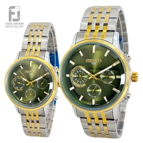 ساعت مچی ست زنانه و مردانه سیتیزن صفحه سبز کد ۶۲۱