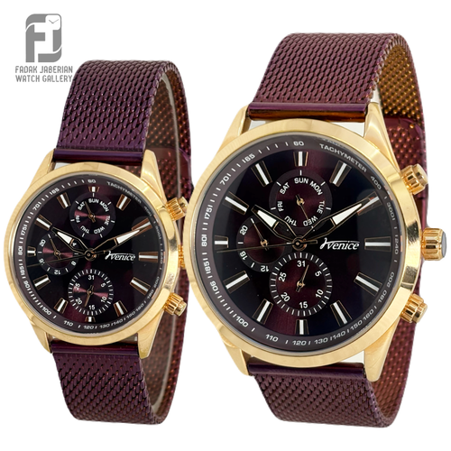 ساعت مچی ست زنانه و مردانه برند ونیز اورجینال کد ۶۲۳