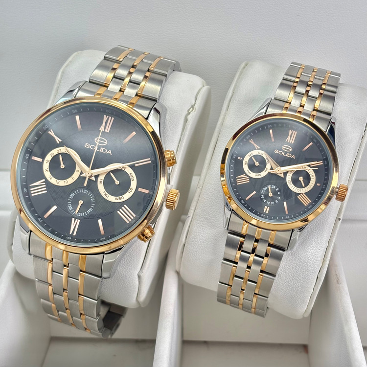 خرید ساعت مچی ست زنانه و مردانه سولیدا اورجینال