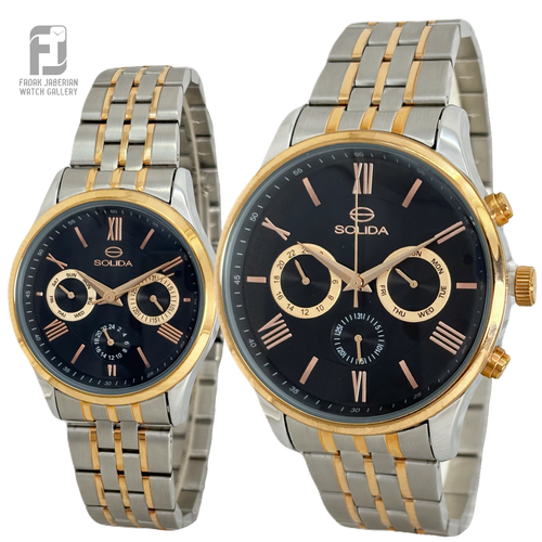 ساعت مچی ست زنانه و مردانه سولیدا اورجینال کد ۶۲۵