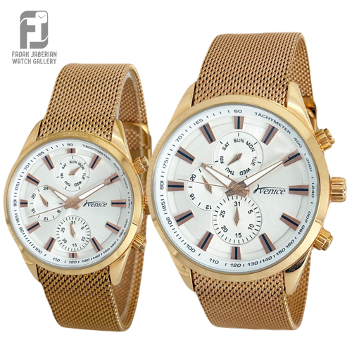 ساعت مچی ست زنانه و مردانه برند ونیز اورجینال کد ۶۲۷