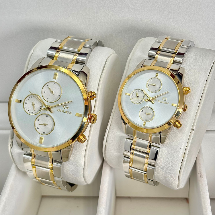 خرید ساعت مچی ست زنانه و مردانه سولیدا اورجینال