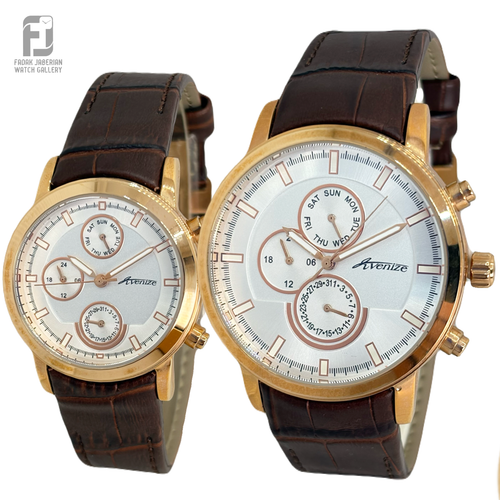 ساعت مچی ست زنانه و مردانه ونیز اورجینال سه موتوره کد ۶۵۸