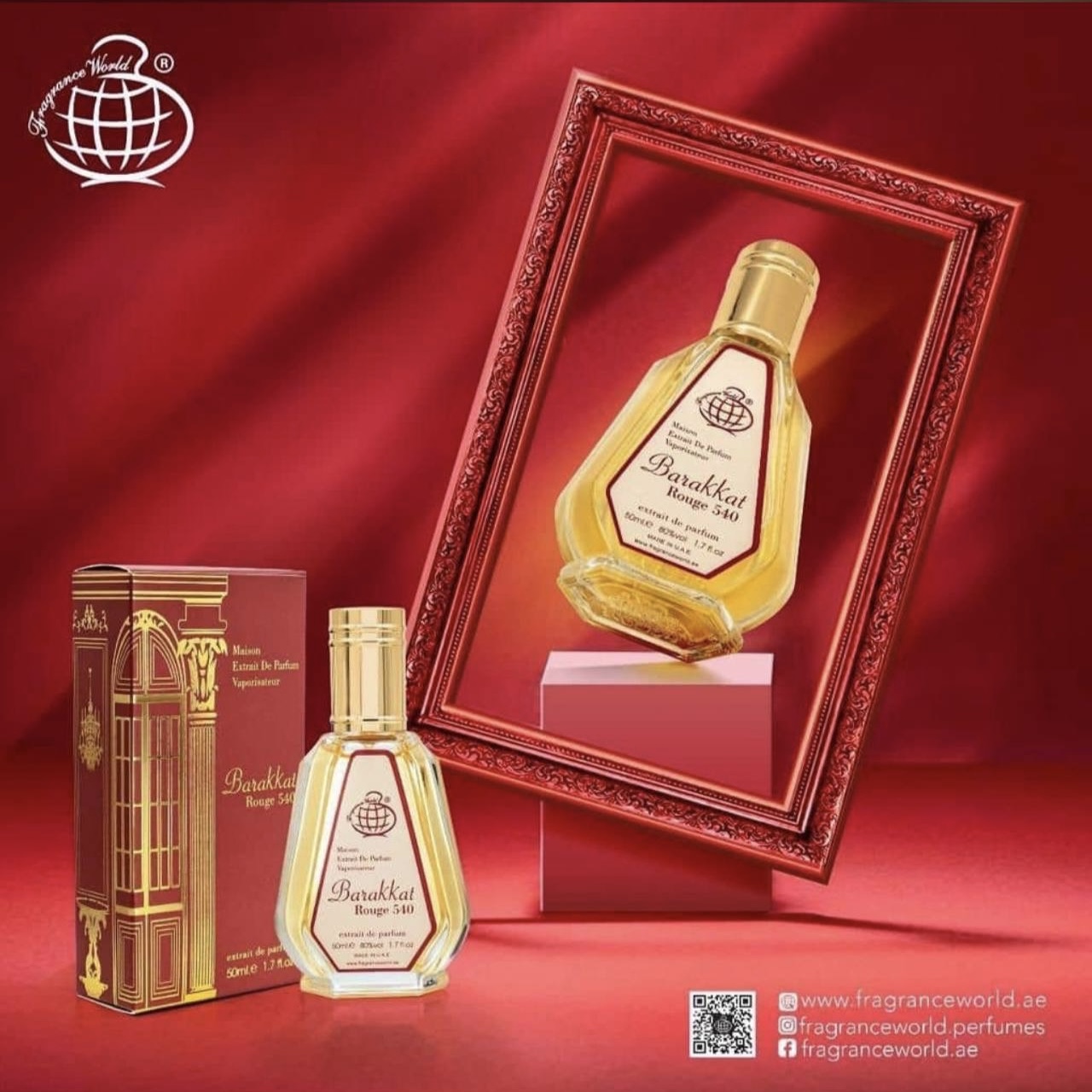 ادکلن باکارادرژ زنانه فرگرانس ورد حجم ۵۰ میل